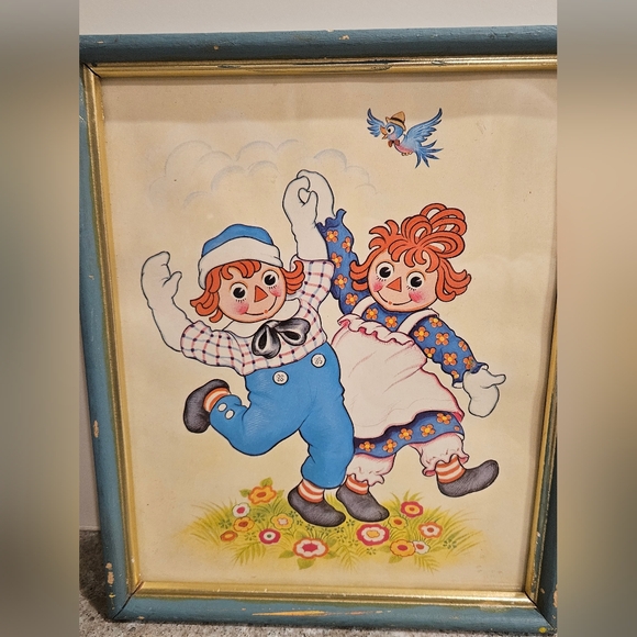 Bobbs-Merrill Raggedy Ann & Andy 8×10 Vintage 1973 Prints in Frame Lot of 2 - Picture 4 of 12